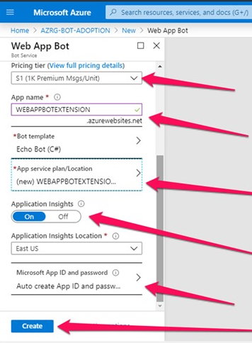 Click on create button